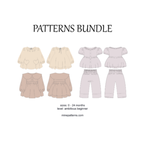 Patterns Bundle: Abby Set, Ana and Nela Dress 0 - 24 months